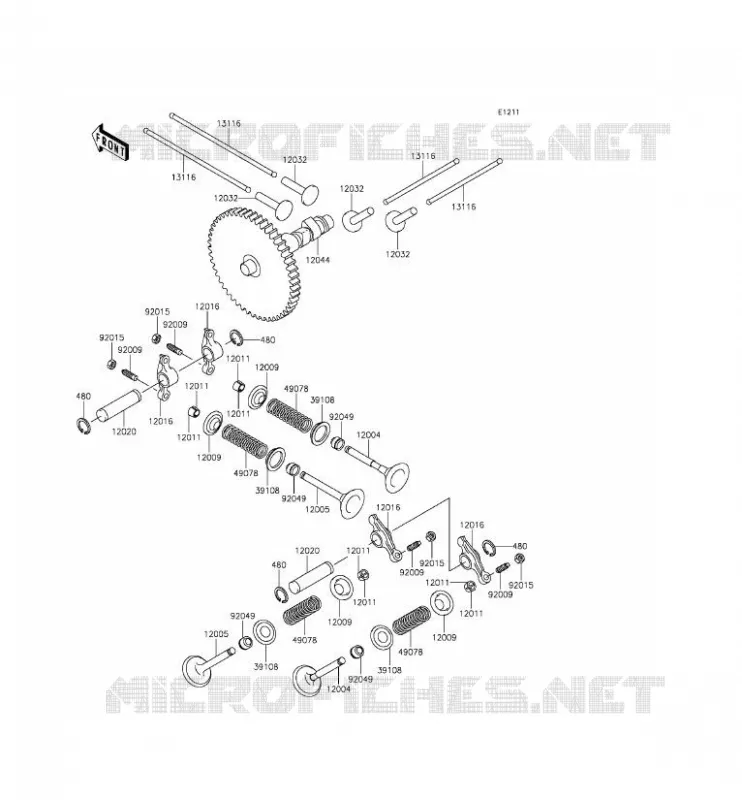 SOUPAPE/ARBRE A CAME Kawasaki SSV 620 2016 MULE 4010 TRANS 4X4  KAF620RGF