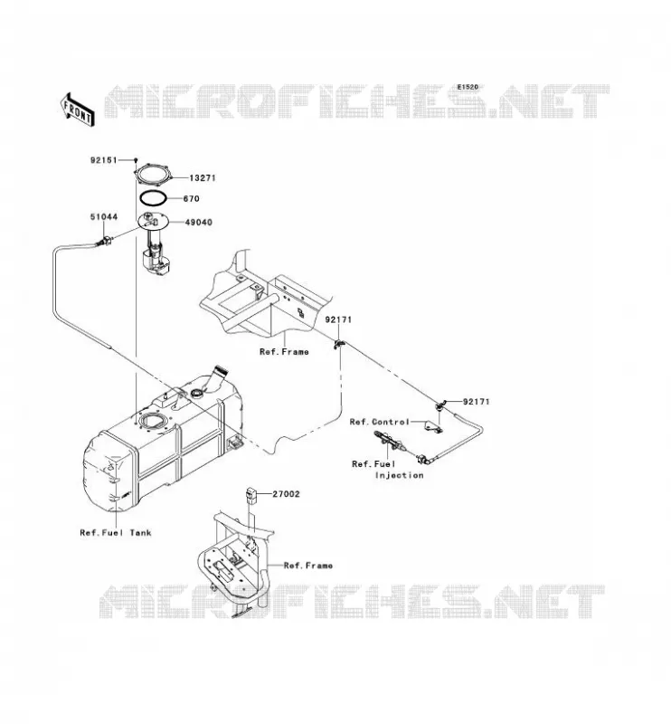 POMPE A ESSENCE Kawasaki SSV 620 2011 MULE 4010 TRANS 4X4  KAF620SBF