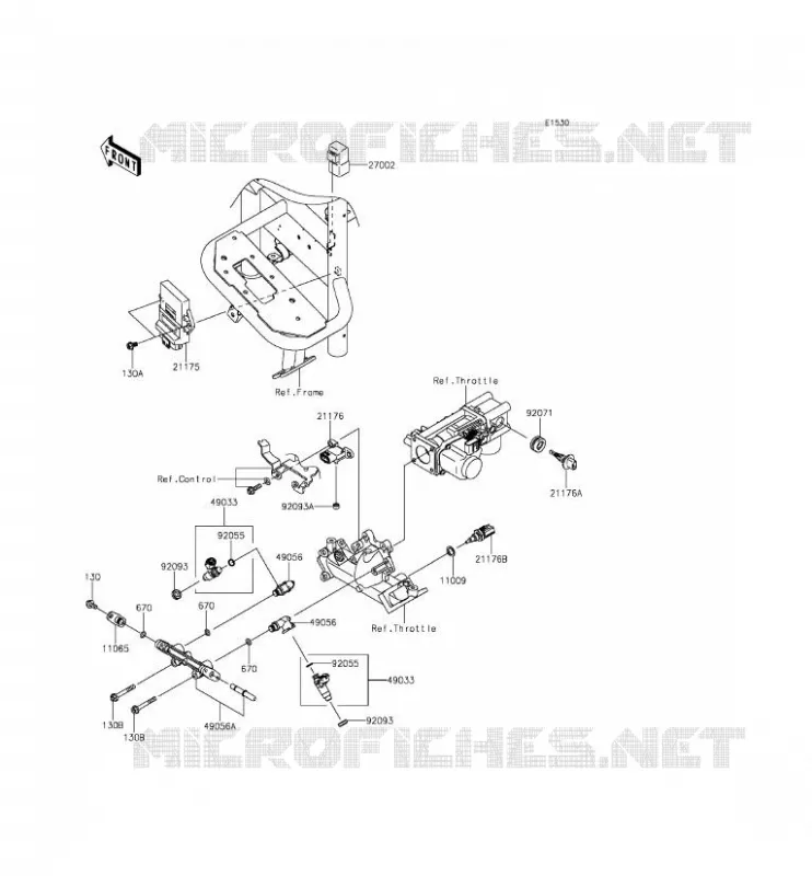INJECTION CARBURANT Kawasaki SSV 620 2015 MULE 4010 TRANS 4X4  KAF620SFF
