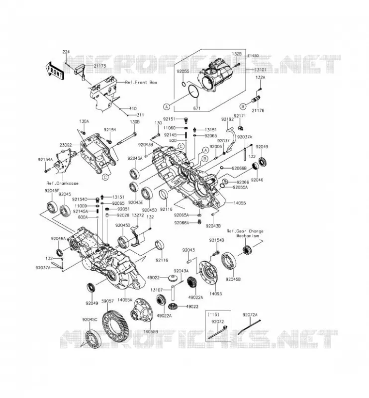 PONT Kawasaki SSV 820 2016 MULE PRO-FXT  KAF820CGF