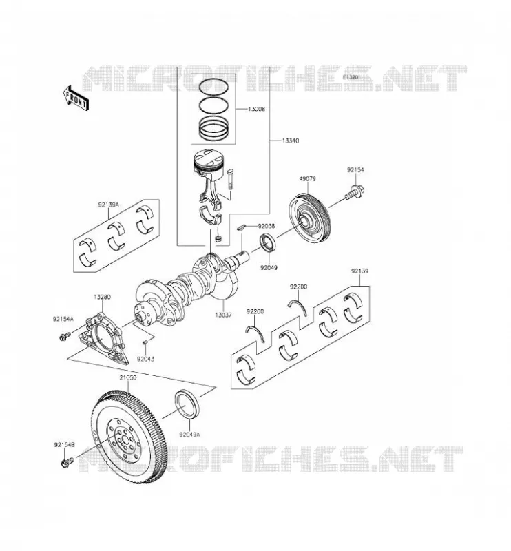 VILEBREQUIN/PISTON Kawasaki SSV 820 2016 MULE PRO-FXT  KAF820CGF