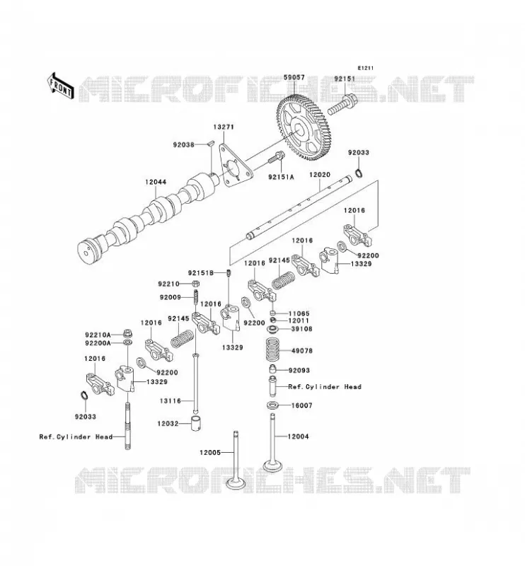 SOUPAPE/ARBRE A CAME Kawasaki SSV 950 2000 MULE 2510 DIESEL  KAF950-A1