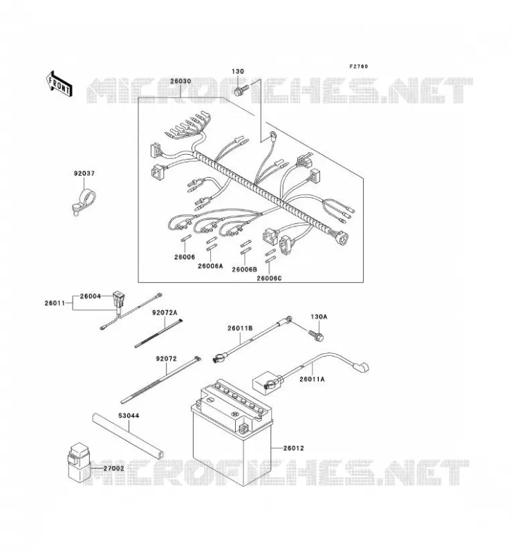 CHASSIS EQUIPMENT ELECTRIQUE Kawasaki SSV 950 no_year MULE 2510 DIESEL  KAF950-A2