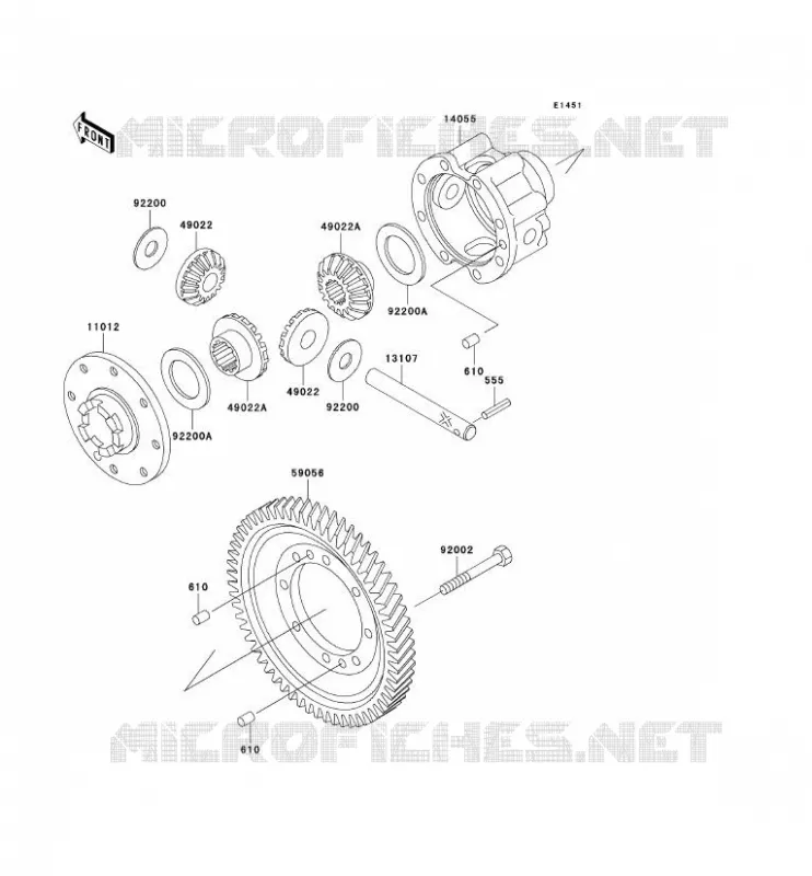 DIFFERENTIEL Kawasaki SSV 950 no_year MULE 2510 DIESEL  KAF950-A2