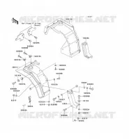 GARDE BOUE AVANT pour Kawasaki MULE 2510 DIESEL 2002
