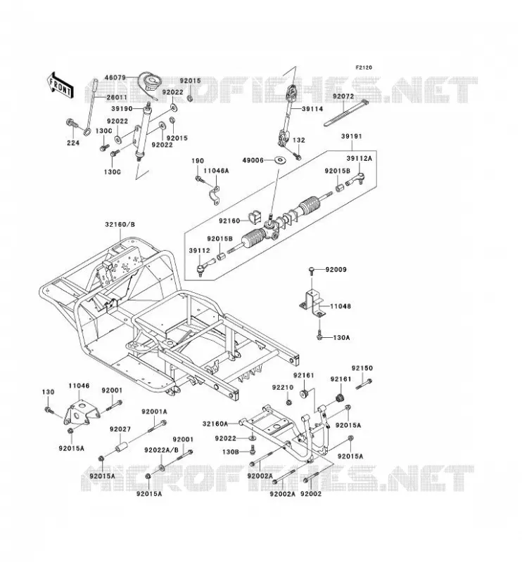 CH&Acirc;SSIS Kawasaki SSV 950 2002 MULE 2510 DIESEL  KAF950-A3