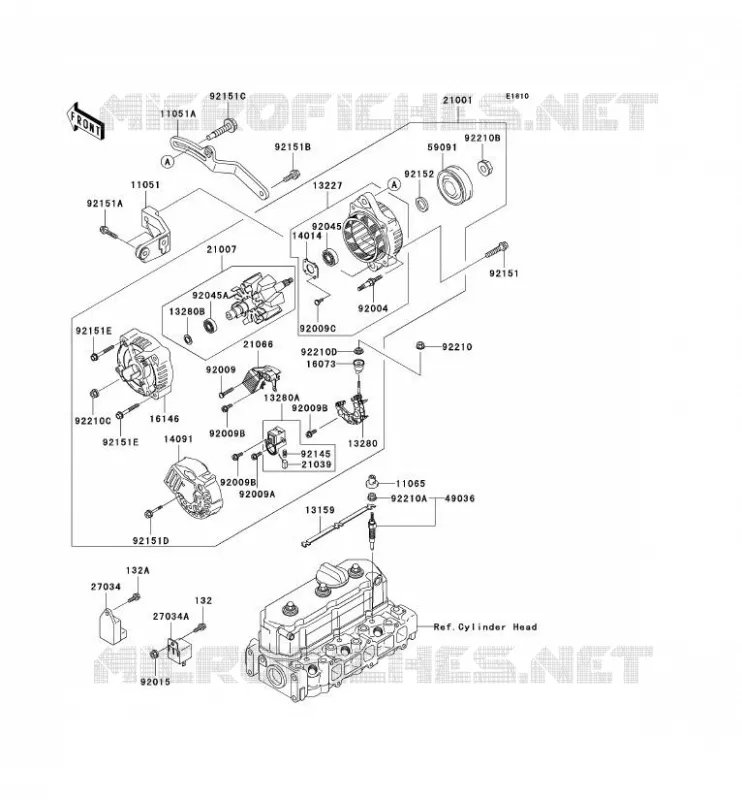 G&Eacute;N&Eacute;RATEUR Kawasaki SSV 950 2002 MULE 2510 DIESEL  KAF950-A3