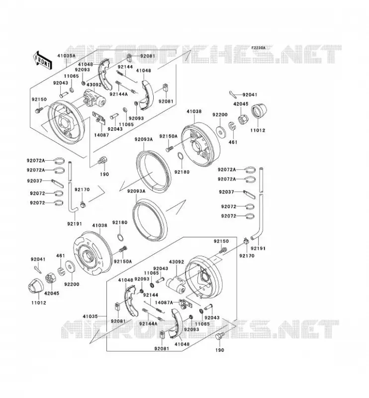 MOYEU AVANT Kawasaki SSV 950 2002 MULE 2510 DIESEL  KAF950-A3