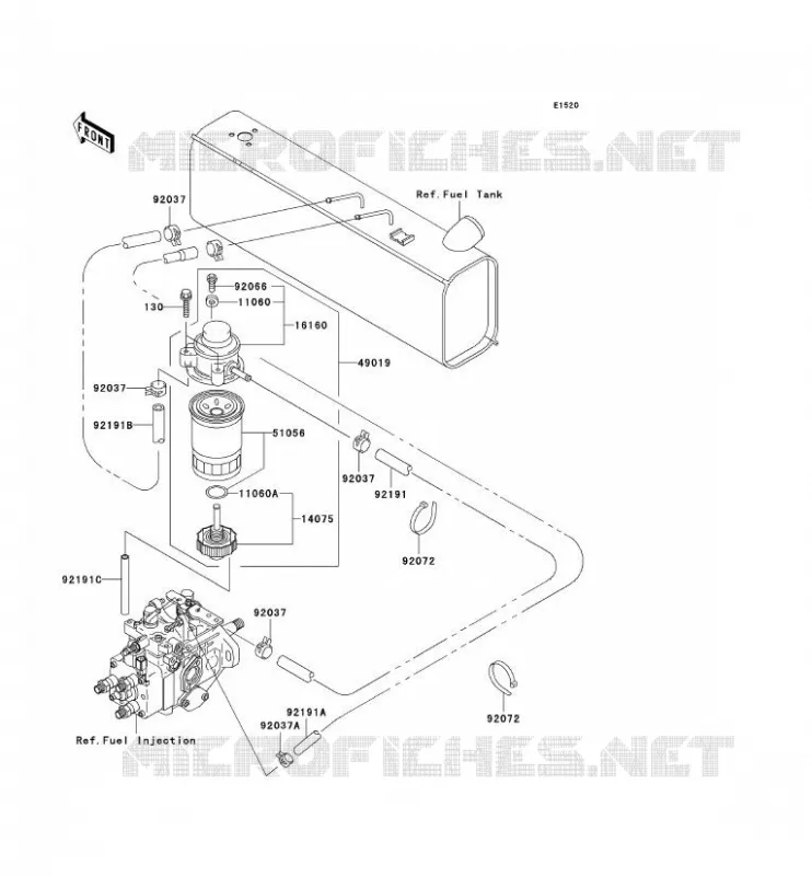 POMPE A ESSENCE Kawasaki SSV 950 2002 MULE 2510 DIESEL  KAF950-A3