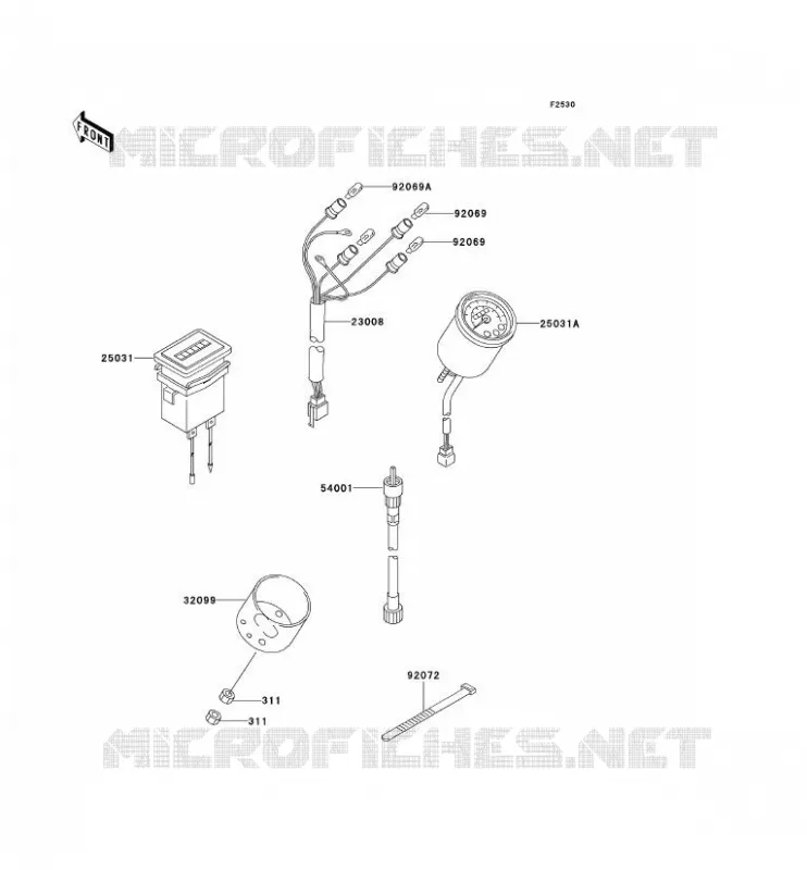 COMPTEURS Kawasaki SSV 950 no_year MULE 2510 DIESEL  KAF950-A3