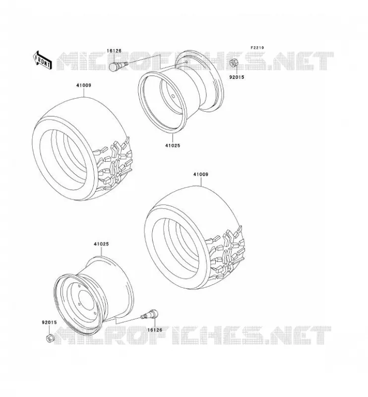 ROUE/PNEUS Kawasaki SSV 950 no_year MULE 3010 DIESEL  KAF950-B1