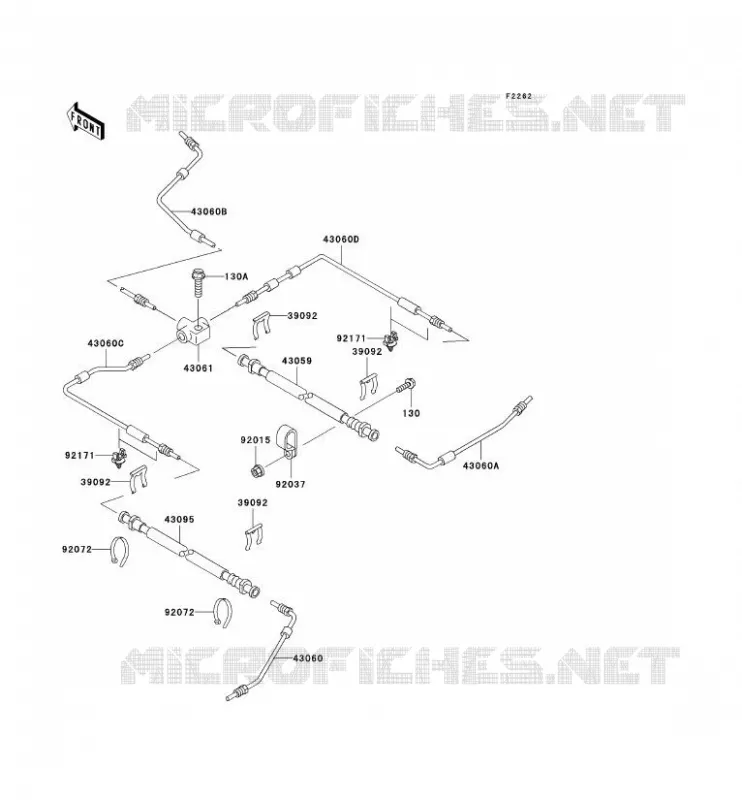 DURITE DE FREIN Kawasaki SSV 950 2004 MULE 3010 DIESEL 4X4  KAF950-B2