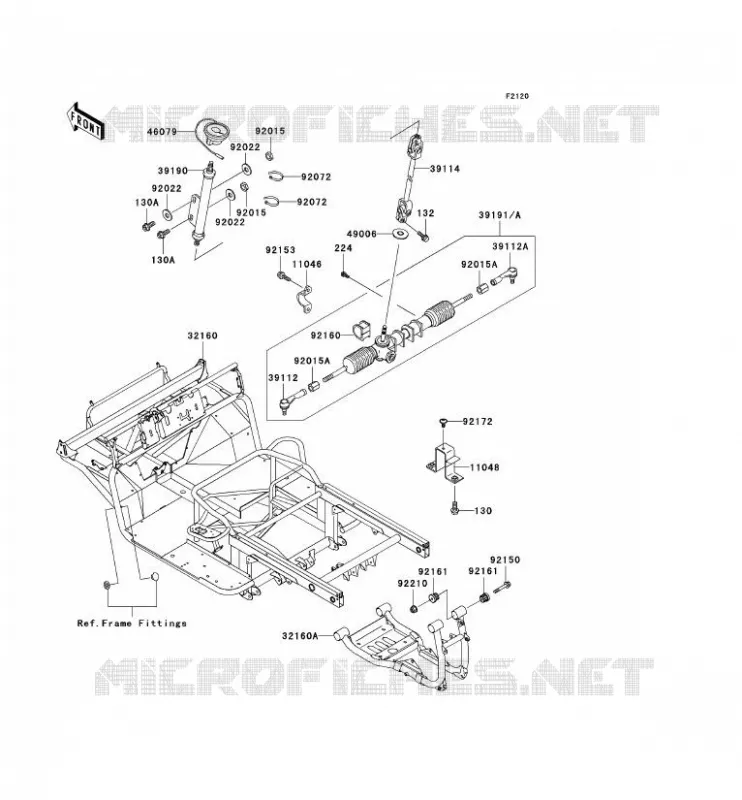 CH&Acirc;SSIS Kawasaki SSV 950 2004 MULE 3010 DIESEL 4X4  KAF950-B2