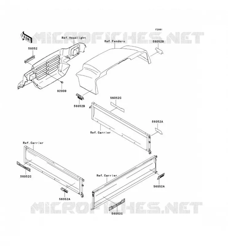 STICKER Kawasaki SSV 950 2004 MULE 3010 DIESEL 4X4  KAF950-B2