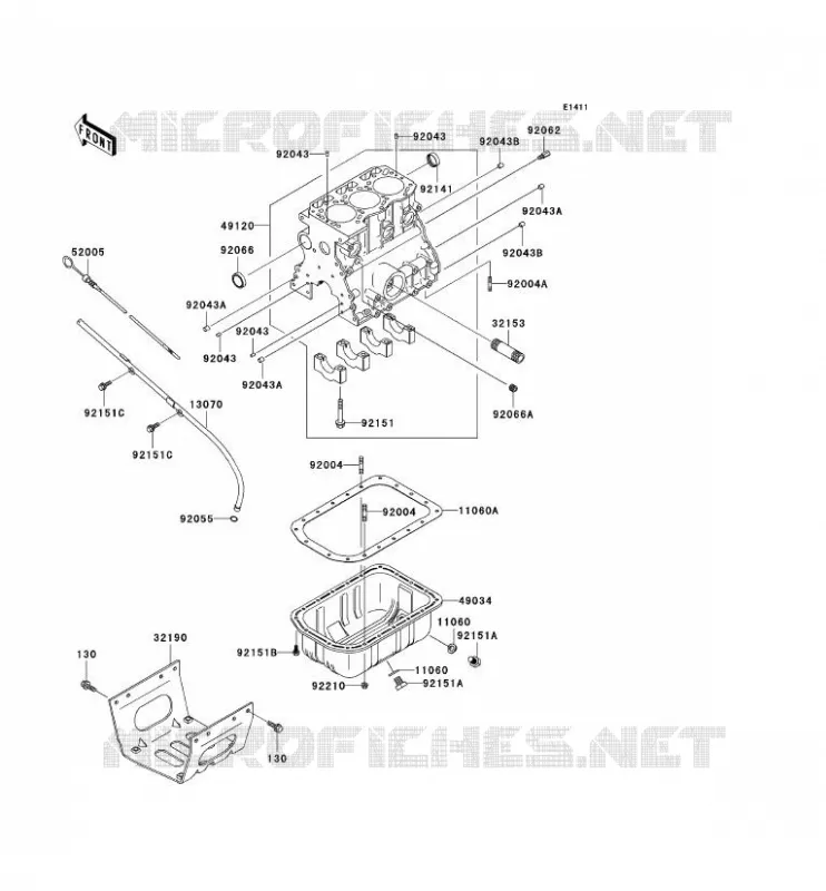 CARTER MOTEUR(S) Kawasaki SSV 950 2005 MULE 3010 DIESEL 4X4  KAF950-B3