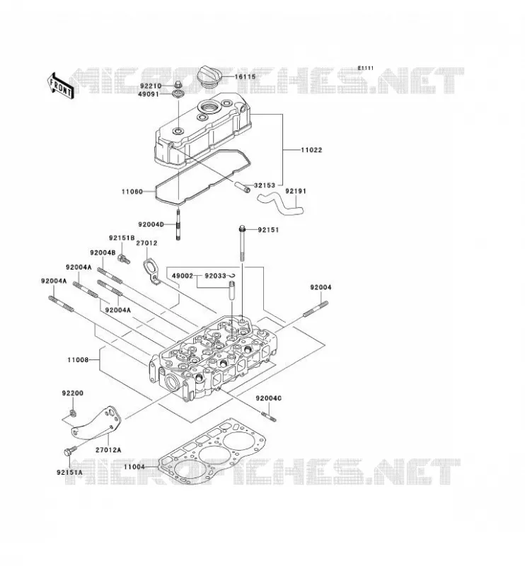 CULASSE Kawasaki SSV 950 2005 MULE 3010 DIESEL 4X4  KAF950-B3