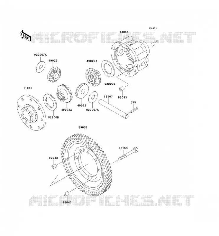 DIFFERENTIEL Kawasaki SSV 950 2005 MULE 3010 DIESEL 4X4  KAF950-B3