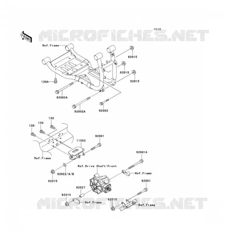 SUPPORT MOTEUR Kawasaki SSV 950 2005 MULE 3010 DIESEL 4X4  KAF950-B3