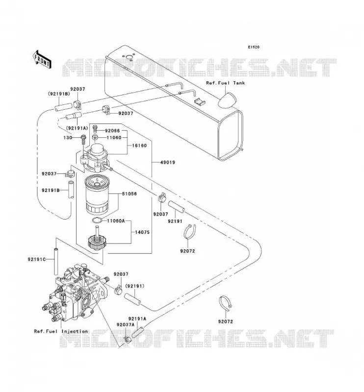 POMPE A ESSENCE Kawasaki SSV 950 2006 MULE 3010 DIESEL 4X4  KAF950B6F