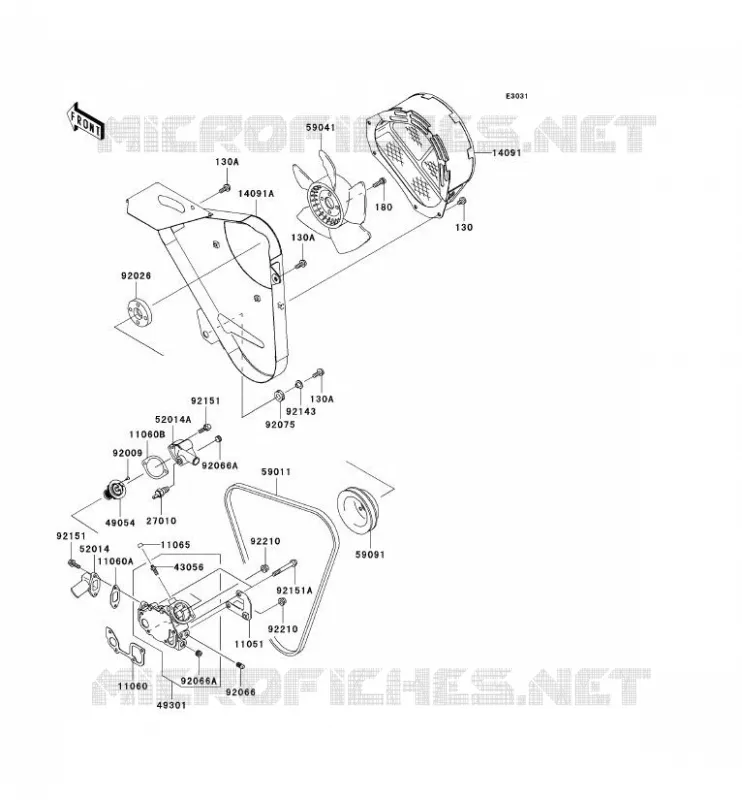 POMPE &Agrave; EAU Kawasaki SSV 950 2006 MULE 3010 DIESEL 4X4  KAF950B6F