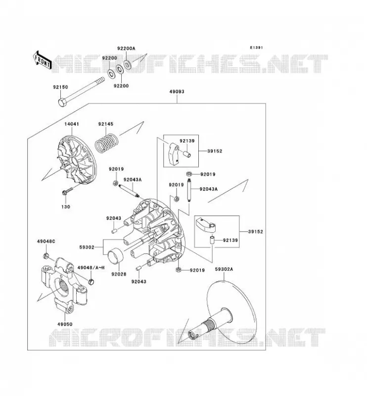 VARIATEUR Kawasaki SSV 950 2006 MULE 3010 DIESEL 4X4  KAF950B6F