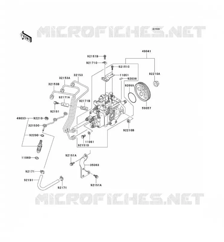 INJECTION CARBURANT Kawasaki SSV 950 2006 MULE 3010 DIESEL 4X4  KAF950B6F