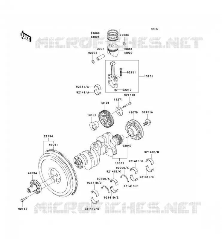 VILEBREQUIN/PISTON Kawasaki SSV 950 2006 MULE 3010 DIESEL 4X4  KAF950B6F