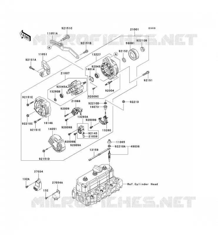 G&Eacute;N&Eacute;RATEUR Kawasaki SSV 950 2007 MULE 3010 DIESEL 4X4  KAF950B7F