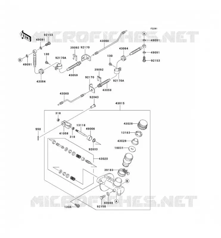 MAiTRE CYLINDRE Kawasaki SSV 950 2007 MULE 3010 DIESEL 4X4  KAF950B7F