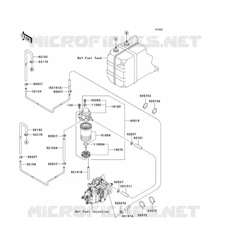 POMPE A ESSENCE Kawasaki SSV 950 2007 MULE 3010 TRANS 4X4 DIESEL  KAF950C7F