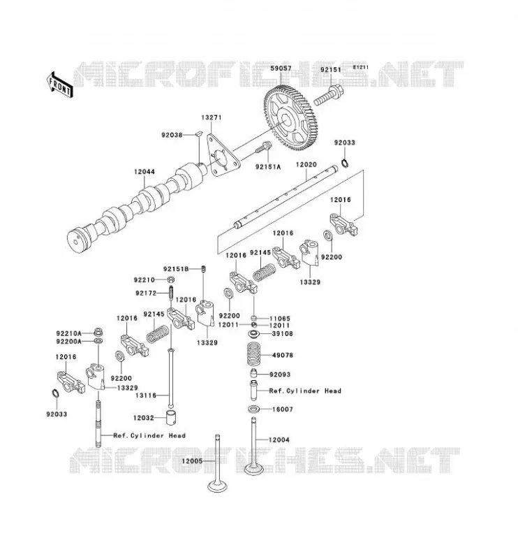 SOUPAPE/ARBRE A CAME Kawasaki SSV 950 2007 MULE 3010 TRANS 4X4 DIESEL  KAF950C7F
