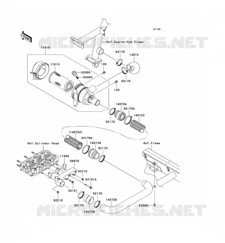FILTRE A AIR Kawasaki SSV 950 2007 MULE 3010 TRANS 4X4 DIESEL  KAF950C7F