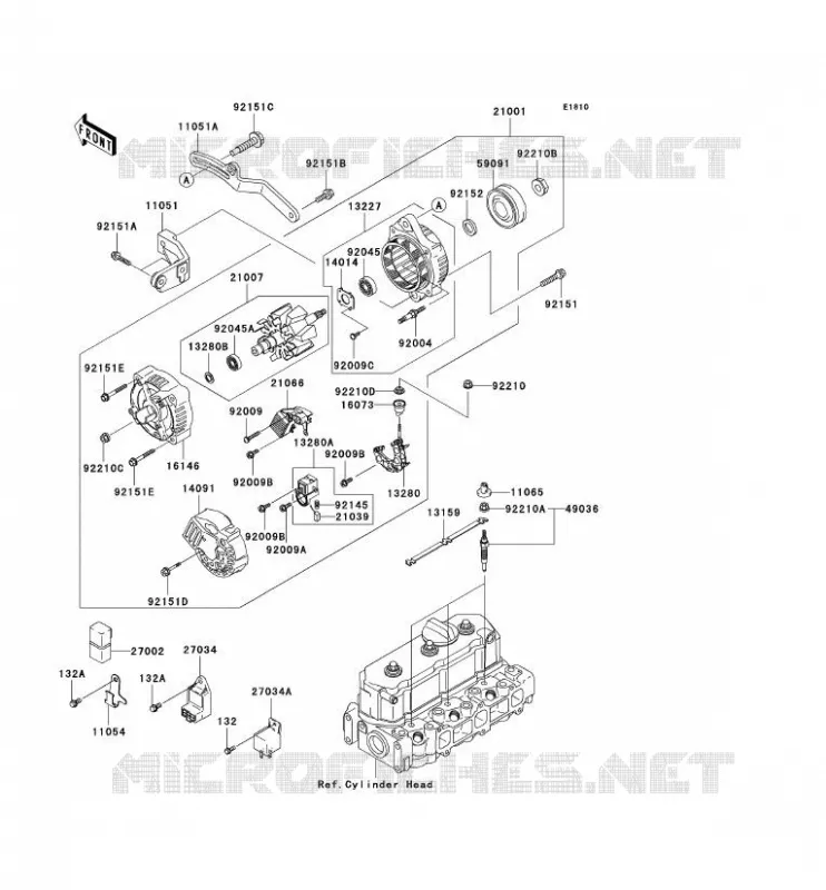 G&Eacute;N&Eacute;RATEUR Kawasaki SSV 950 2007 MULE 3010 TRANS 4X4 DIESEL  KAF950C7F