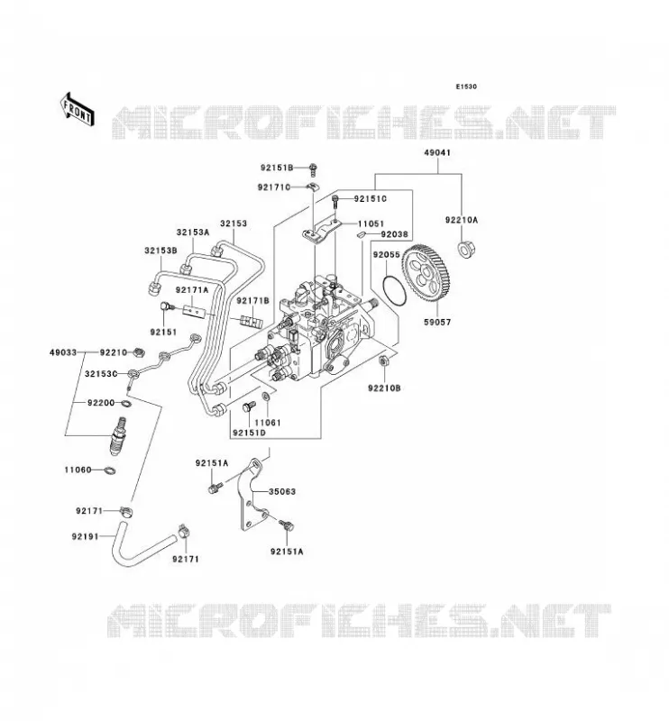 INJECTION CARBURANT Kawasaki SSV 950 2007 MULE 3010 TRANS 4X4 DIESEL  KAF950C7F