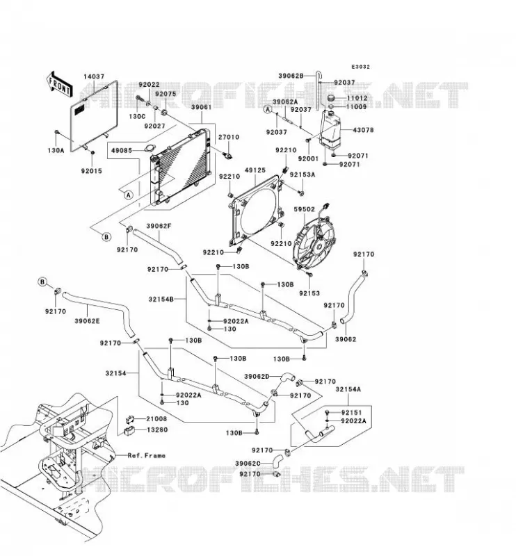 RADIATEUR Kawasaki SSV 950 2007 MULE 3010 TRANS 4X4 DIESEL  KAF950C7F