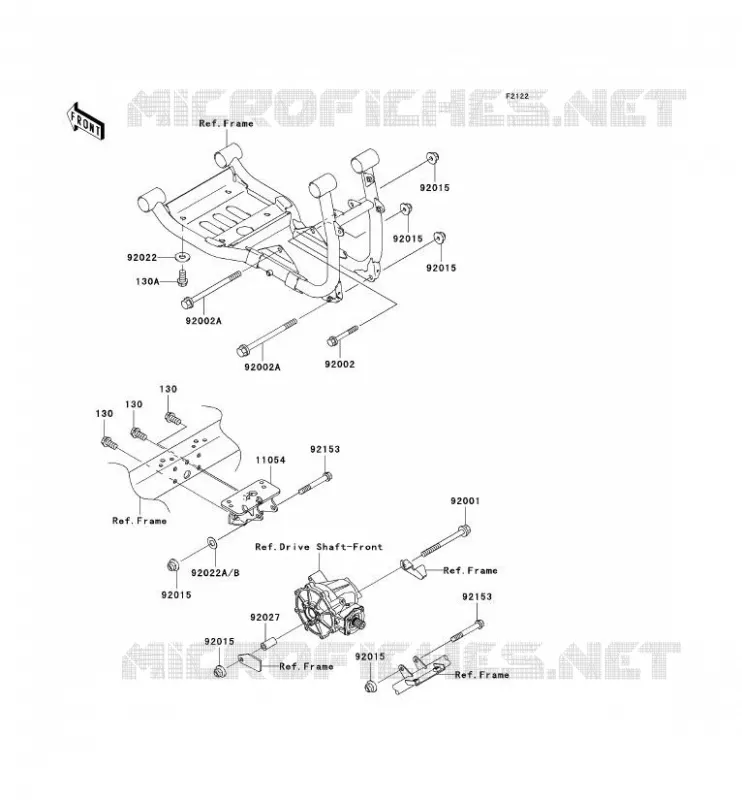 SUPPORT MOTEUR Kawasaki SSV 950 2008 MULE 3010 DIESEL 4X4  KAF950D8F