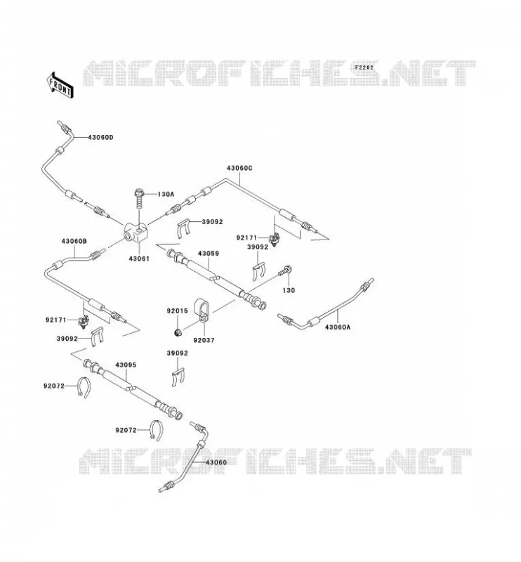 DURITE DE FREIN Kawasaki SSV 950 2008 MULE 3010 DIESEL 4X4  KAF950D8F