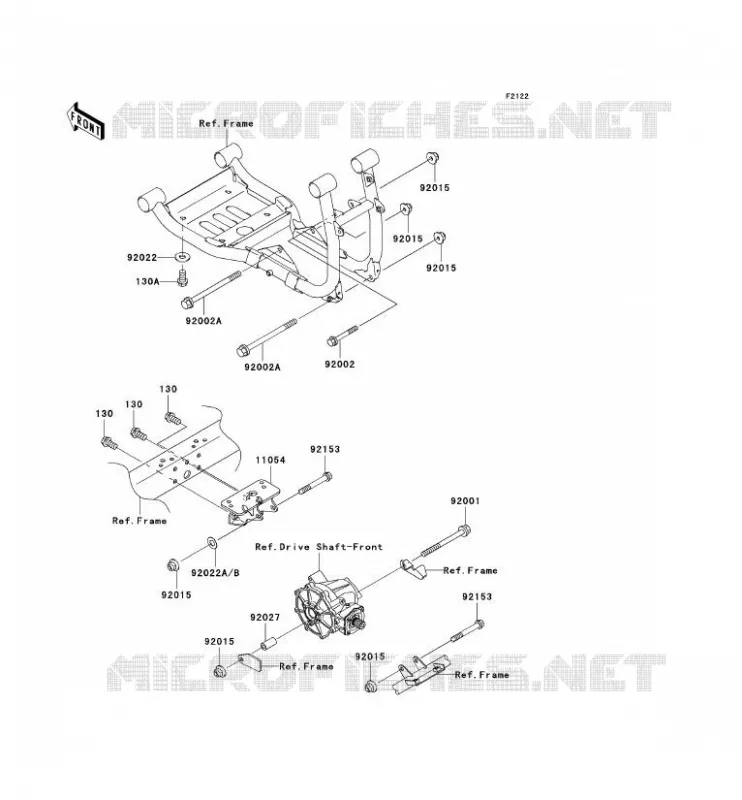 SUPPORT MOTEUR Kawasaki SSV 950 2008 MULE 3010 DIESEL 4X4  KAF950D8F