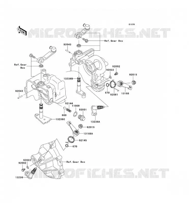 SELECTEUR Kawasaki SSV 950 2008 MULE 3010 TRANS 4X4 DIESEL  KAF950E8F
