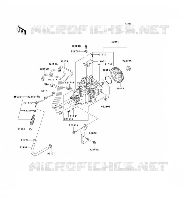 INJECTION CARBURANT Kawasaki SSV 950 2008 MULE 3010 TRANS 4X4 DIESEL  KAF950E8F