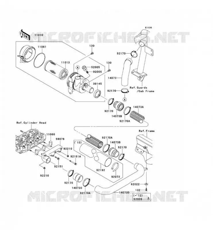 FILTRE A AIR Kawasaki SSV 950 2009 MULE 4010 DIESEL 4X4  KAF950F9F