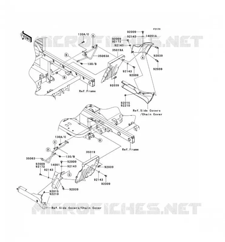 BAVETTE Kawasaki SSV 950 2009 MULE 4010 DIESEL 4X4  KAF950F9F
