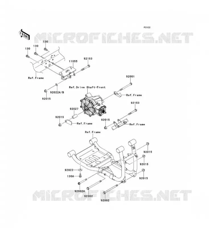 SUPPORT MOTEUR Kawasaki SSV 950 2009 MULE 4010 DIESEL 4X4  KAF950F9F