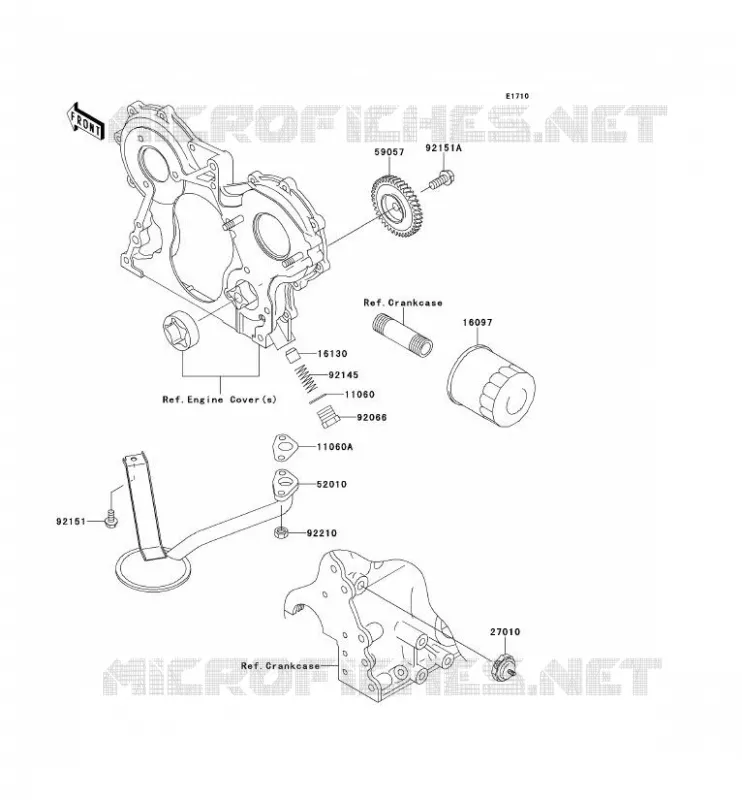 POMPE A HUILE Kawasaki SSV 950 2010 MULE 4010 DIESEL 4X4  KAF950FAF