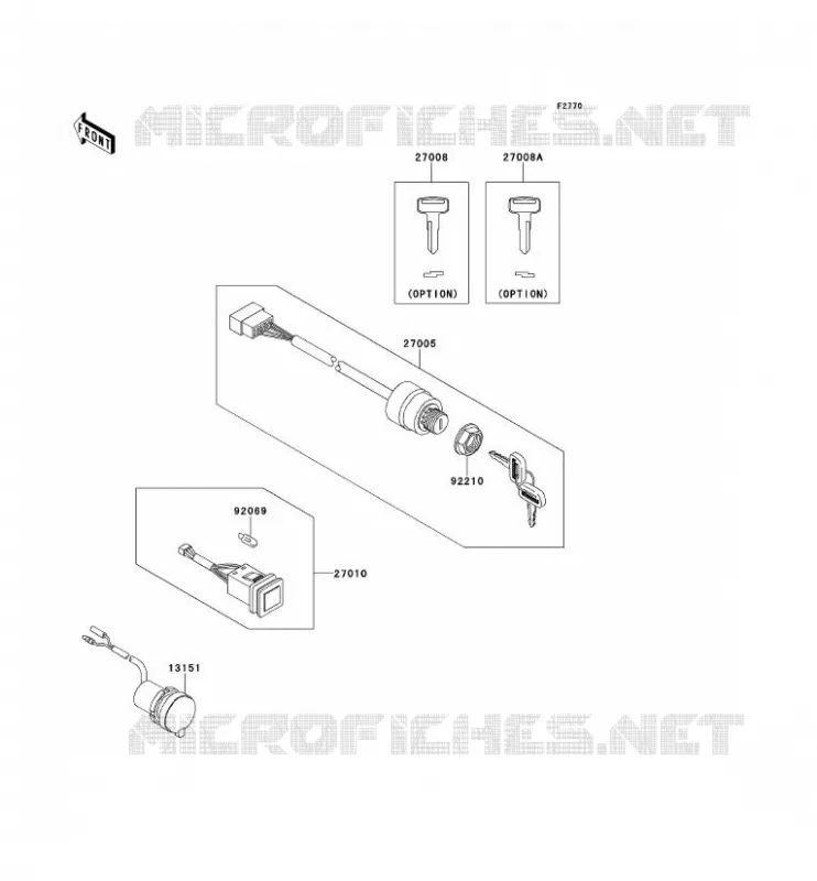 CONTACTEUR Kawasaki SSV 950 2010 MULE 4010 DIESEL 4X4  KAF950FAF