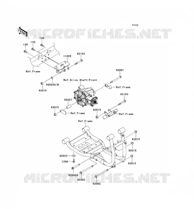 SUPPORT MOTEUR Kawasaki SSV 950 2010 MULE 4010 DIESEL 4X4  KAF950FAF