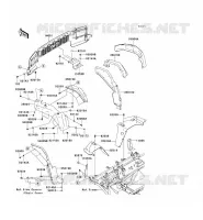 GARDE BOUE AVANT pour Kawasaki MULE 4010 DIESEL 4X4 2011