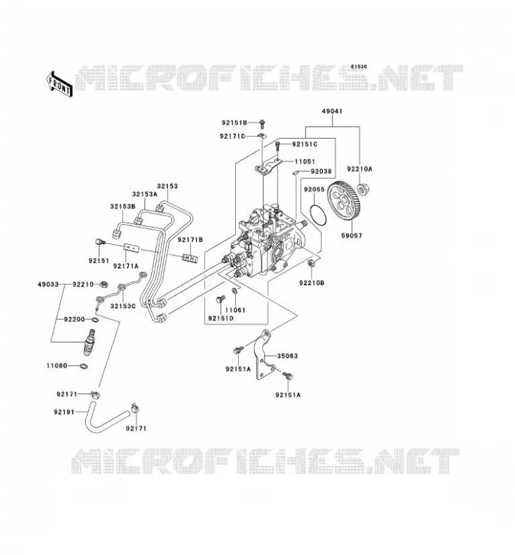 INJECTION CARBURANT Kawasaki SSV 950 2011 MULE 4010 DIESEL 4X4  KAF950FBF