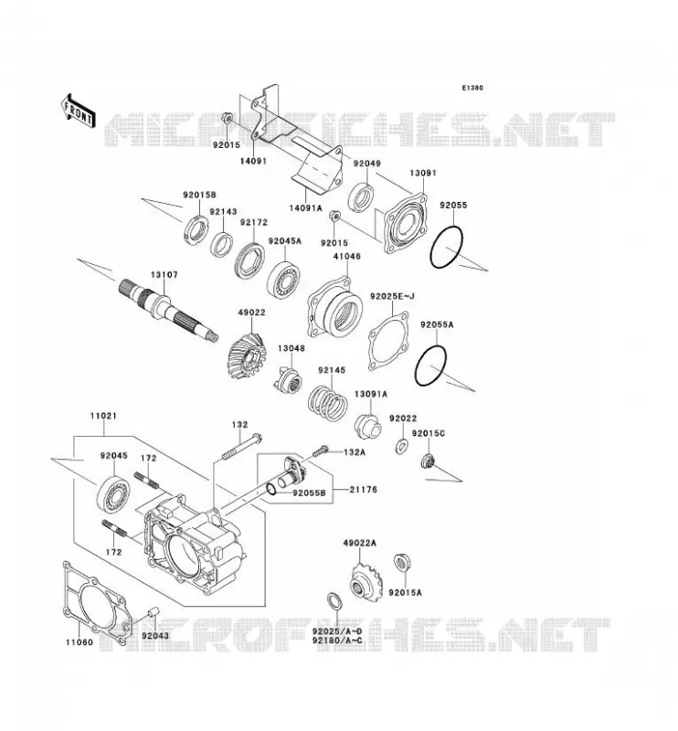 CARDAN Kawasaki SSV 950 2013 MULE 4010 DIESEL 4X4  KAF950FDF