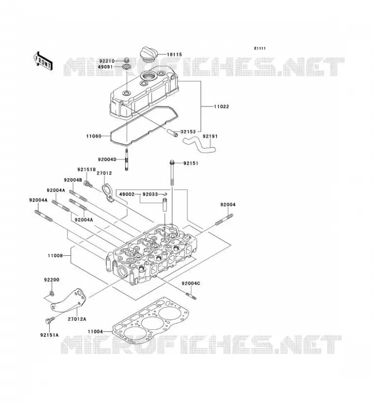 CULASSE Kawasaki SSV 950 2013 MULE 4010 DIESEL 4X4  KAF950FDF